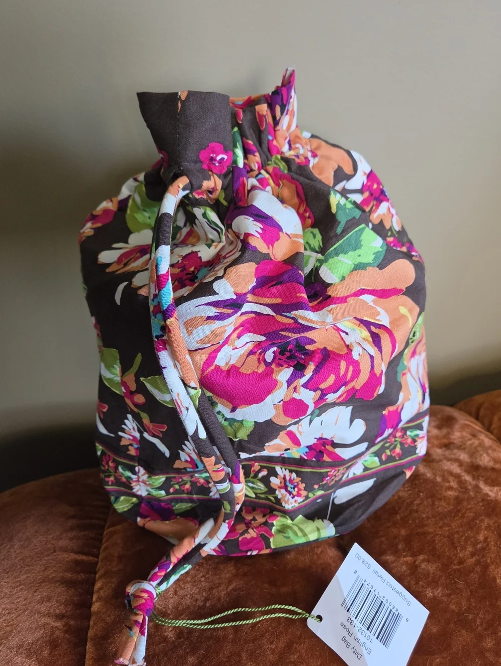 Vera Bradley Plastic Lined "Ditty Bag" In English Rose Pattern - Picture 2 of 7